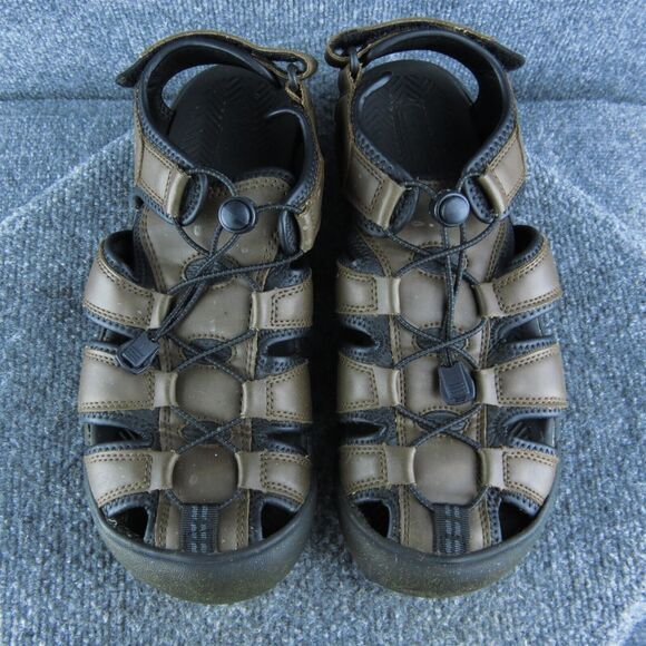 Khombu Travis Men Fisherman Sandals Size 10 Medium Brown Synthetic Drawstring - Picture 3 of 10